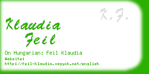 klaudia feil business card